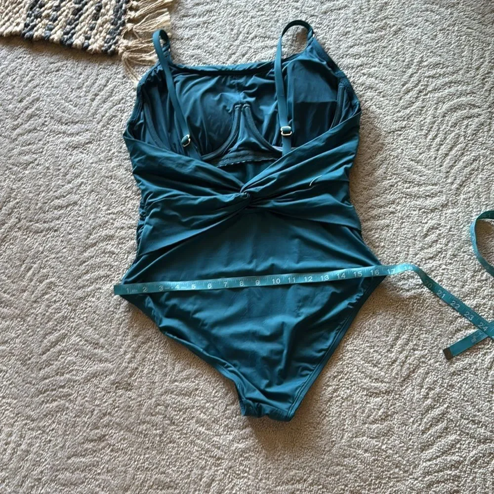 Jantzen Teal One Piece Swimsuit size 10
